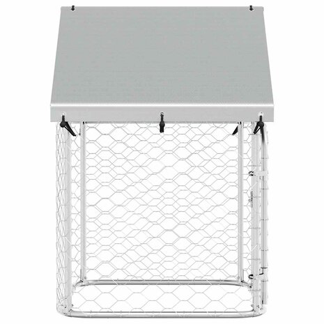 Hondenkennel voor buiten met dak 100x100x150 cm 6