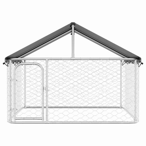 Hondenkennel voor buiten met dak 200x200x150 cm 6