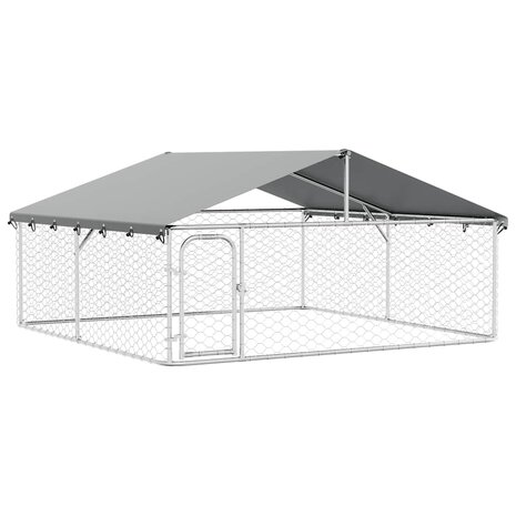 Hondenkennel met dak 300x300x150 cm 2