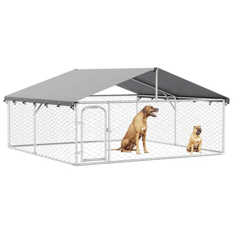 Hondenkennel met dak 300x300x150 cm 5