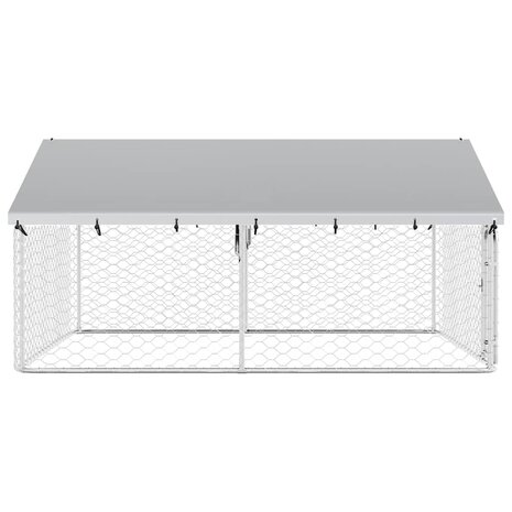 Hondenkennel met dak 300x300x150 cm 8