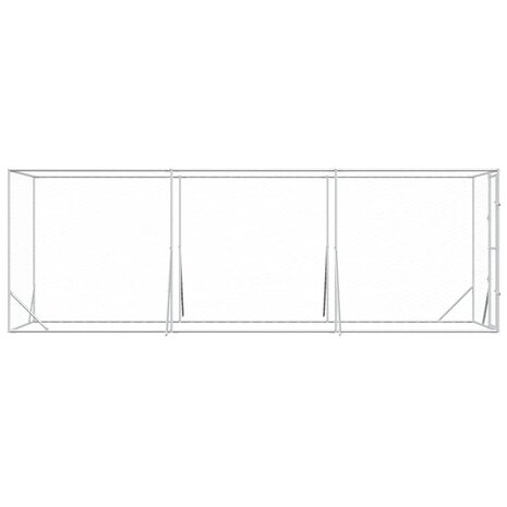 Hondenkennel voor buiten 2x6x2 m gegalvaniseerd staal zilver 5