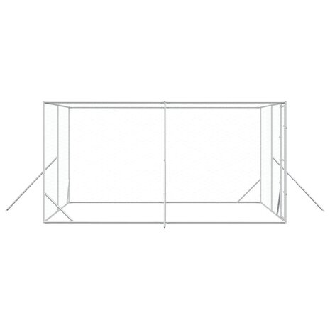 Hondenkennel voor buiten 4x4x2 m gegalvaniseerd staal zilver 5