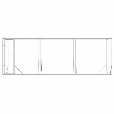 Hondenkennel voor buiten 6x2x2 m gegalvaniseerd staal zilver 5