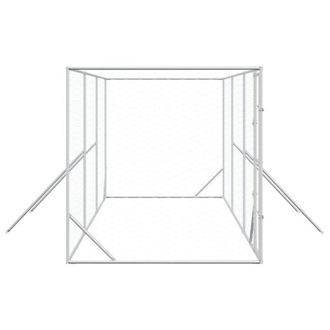 Hondenkennel voor buiten 6x2x2 m gegalvaniseerd staal zilver 6