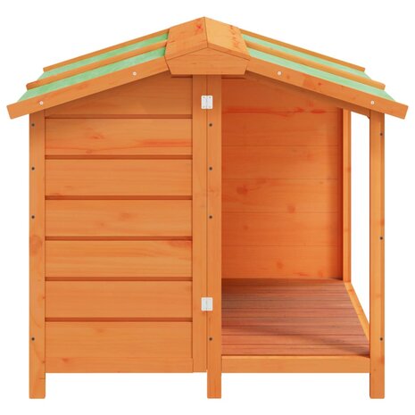 Hondenhok 96x87x80,5 cm massief grenenhout bruin 4
