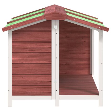 Hondenhok 96x87x80,5 cm massief grenenhout mokkakleurig 4