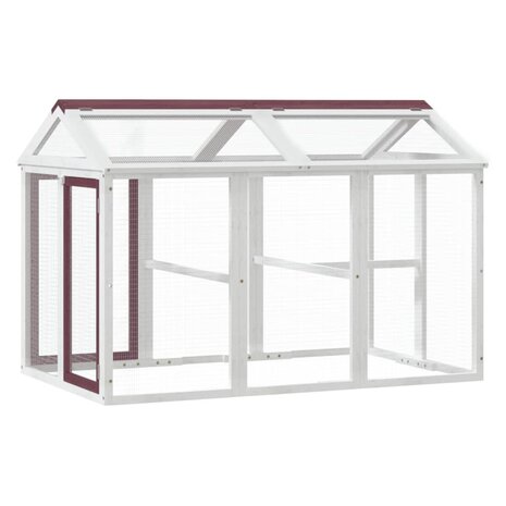 Dierenren 141x94x104 cm massief grenenhout mokkakleurig 2