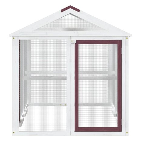 Dierenren 141x94x104 cm massief grenenhout mokkakleurig 4
