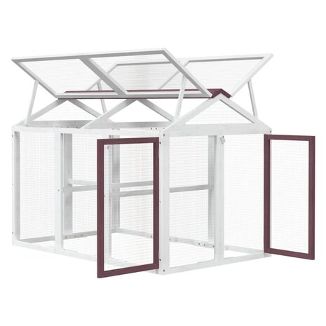 Dierenren 141x94x104 cm massief grenenhout mokkakleurig 5