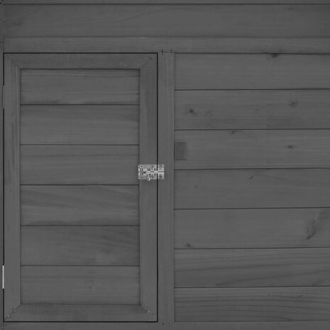 Kippenhok 150x96x110 cm massief vurenhout grijs en wit 6