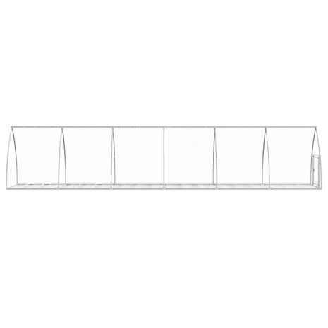 Konijnenhok 105x600x120 cm gegalvaniseerd staal zilverkleurig 5