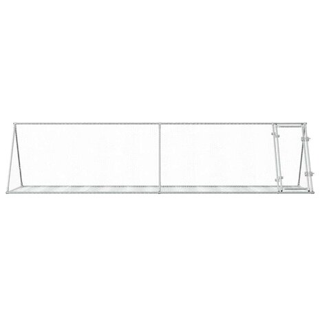 Konijnenhok 400x105x91 cm gegalvaniseerd staal zilverkleurig 4