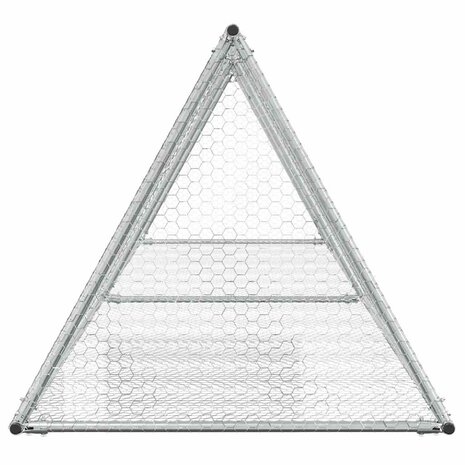 Konijnenhok 400x105x91 cm gegalvaniseerd staal zilverkleurig 5