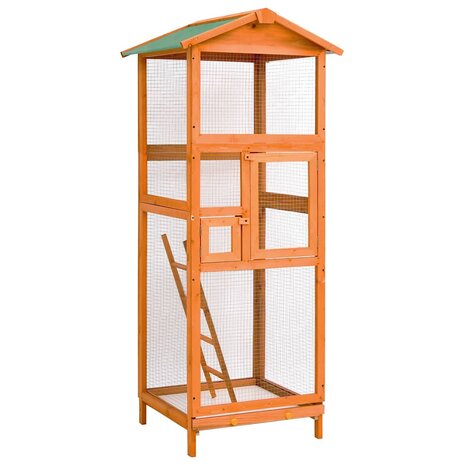 Vogelkooi 68x62x166 cm massief vurenhout 1