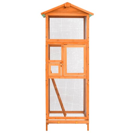 Vogelkooi 68x62x166 cm massief vurenhout 3