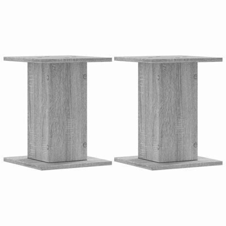 Speakerstandaards 2 st 30x30x40 cm bewerkt hout grijs sonoma 2