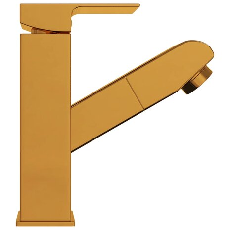 Wastafelkraan met uittrekfunctie 157x172 mm goudkleurig 4