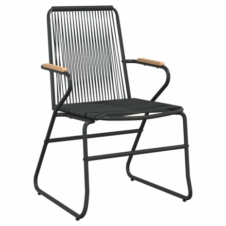 Tuinstoelen 2 st 58x59x85,5 cm PVC-rattan zwart 3