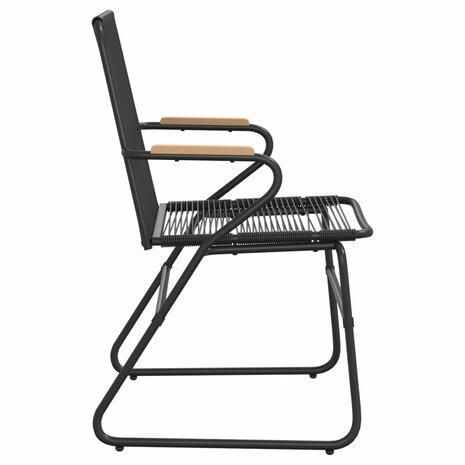 Tuinstoelen 2 st 58x59x85,5 cm PVC-rattan zwart 5
