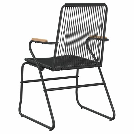 Tuinstoelen 2 st 58x59x85,5 cm PVC-rattan zwart 6