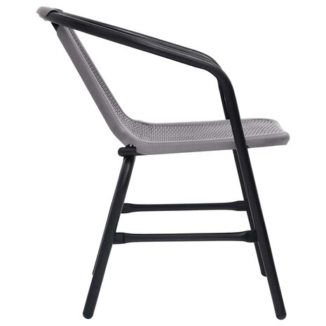Tuinstoelen 2 st 110 kg kunststof rattan en staal 4