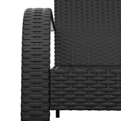 Tuinstoel Adirondack Zwart Poly Rattan 6