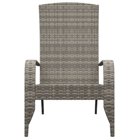 Tuinstoel Adirondack Grijs Poly Rattan 3