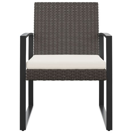 Tuinstoelen 2 st polypropeen rattan zwart 3