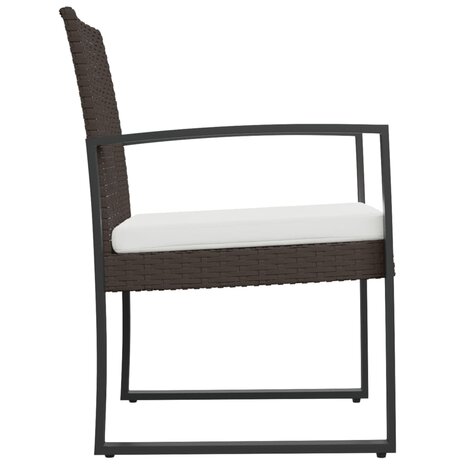 Tuinstoelen 2 st polypropeen rattan zwart 4