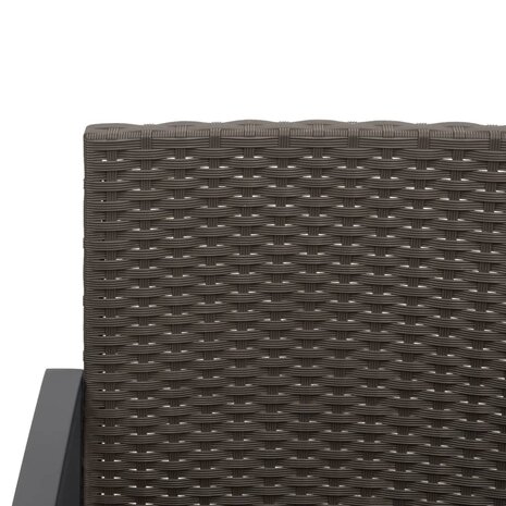 Tuinstoelen 2 st polypropeen rattan zwart 6