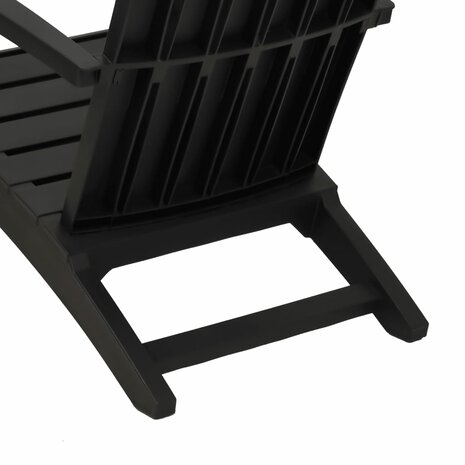 Tuinstoel Adirondack polypropeen zwart 7