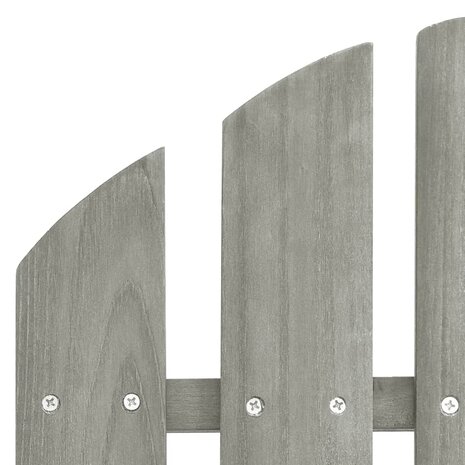 Tuinstoel met voetenbank hout grijs 6