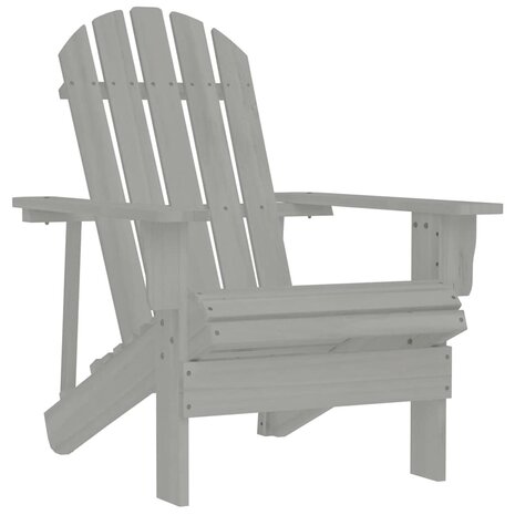 Tuinstoel hout grijs 1