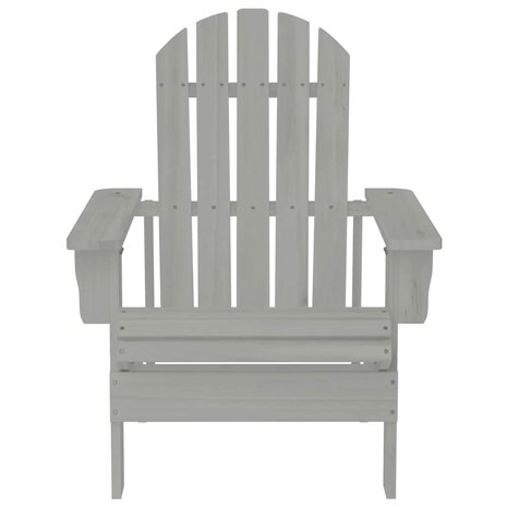 Tuinstoel hout grijs 2