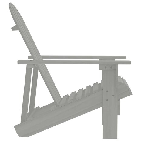 Tuinstoel hout grijs 3