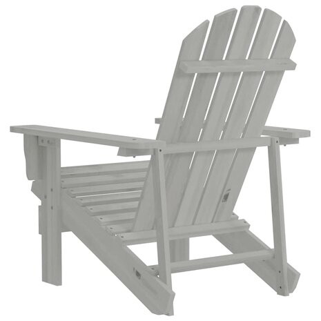 Tuinstoel hout grijs 4