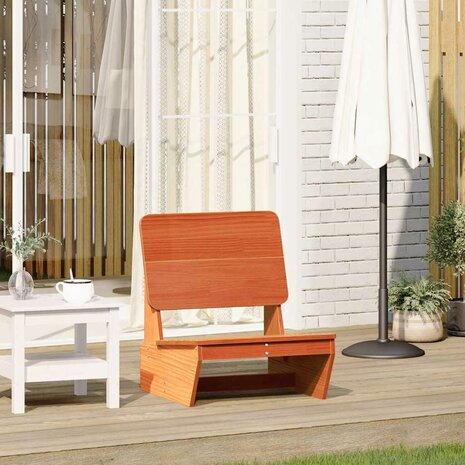 Tuinstoel 60x64x70,5 cm massief grenenhout wasbruin 1