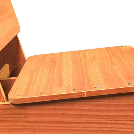 Tuinstoel 60x64x70,5 cm massief grenenhout wasbruin 6