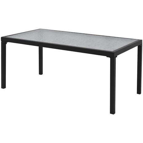 4-delige Loungeset textileen zwart  3