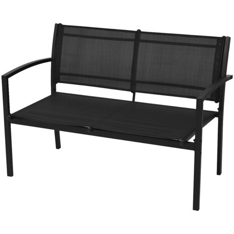 4-delige Loungeset textileen zwart  4