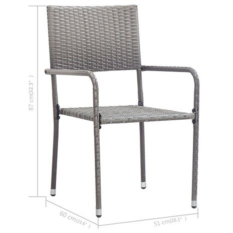 3-delige Tuinset grijs 9