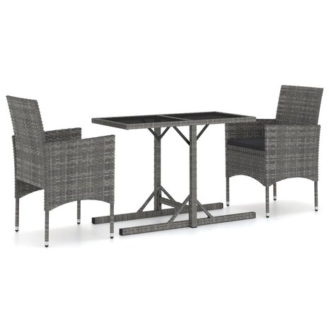 3-delige Tuinset grijs 2