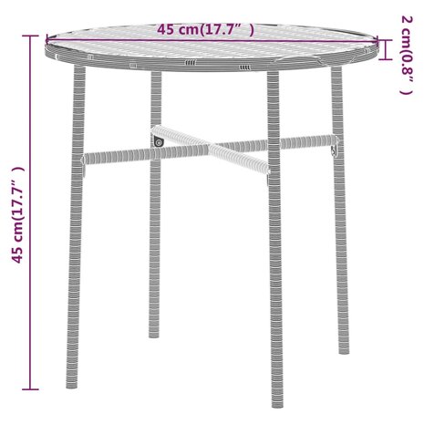 3-delige Tuinset poly rattan zwart 8