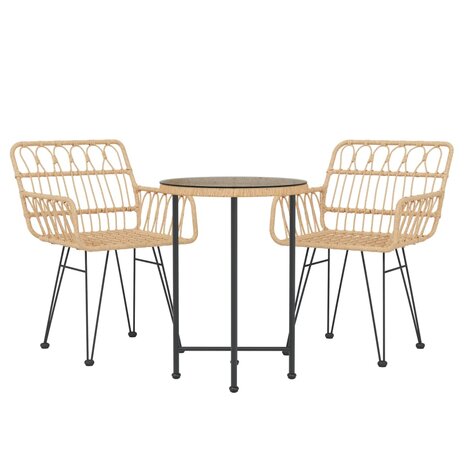 3-delige Tuinset poly rattan 3