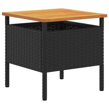 Tuinset Zwart poly rattan 5