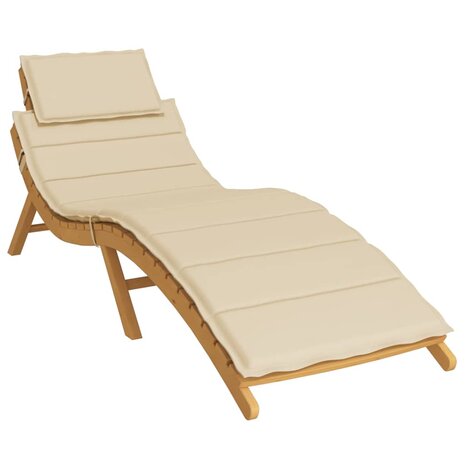 Ligbedkussen 186x58x4 cm oxford stof beige 3