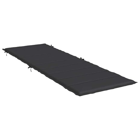Ligbedkussen 186x58x4 cm oxford stof zwart 4