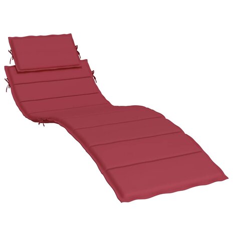 Ligbedkussen 186x58x4 cm oxford stof wijnrood 2