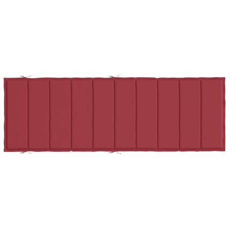 Ligbedkussen 186x58x4 cm oxford stof wijnrood 5